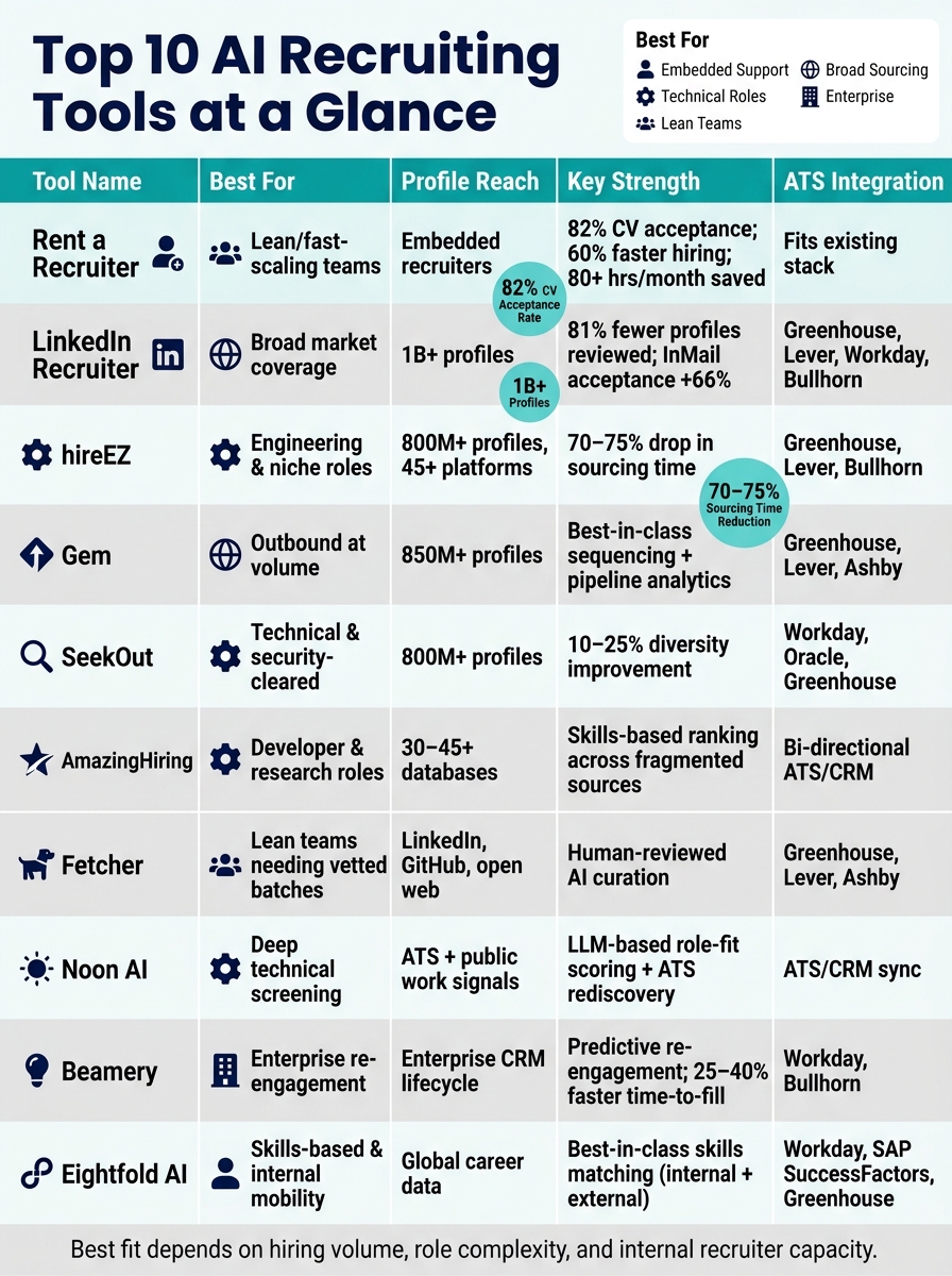 Top 10 AI Tools for Scalable Candidate Sourcing | Rent a Recruiter 6a62b0c141146ca830cf4bd7-1784858119985 Top 10 AI Tools for Scalable Candidate Sourcing